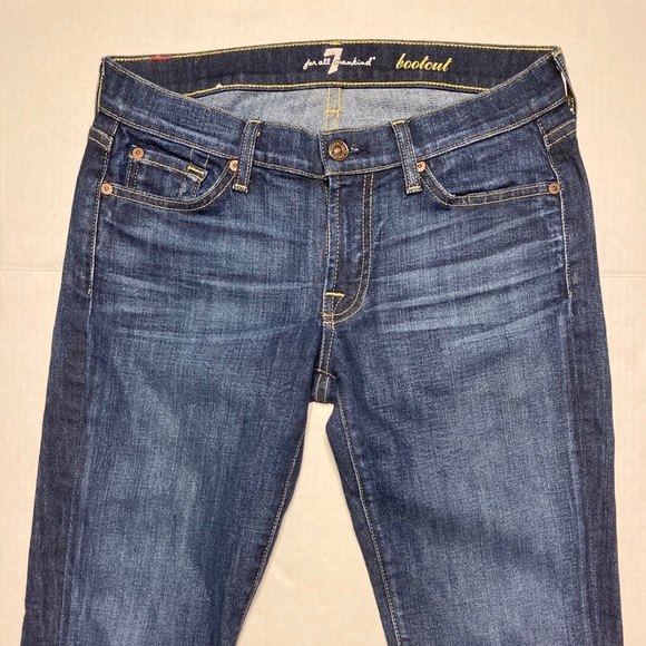 NWOT 7 For All Mankind Original Bootcut Dark Wash Jeans size 27 - Picture 6 of 11
